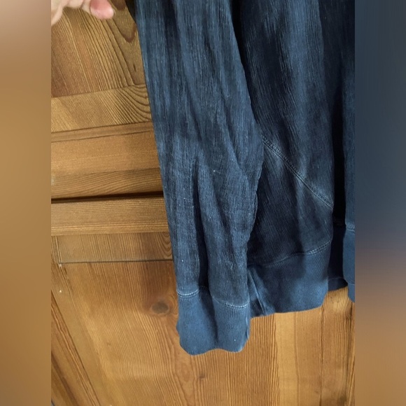 Helmut Lang Large distressed top chiffon top layered blue cotton polyester - Picture 10 of 14